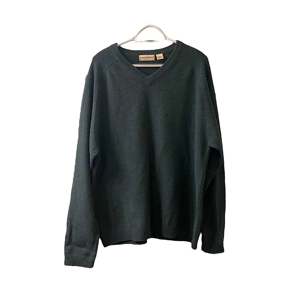 Preswick & Moore Sport Lambswool V-neck Men’s Large Pullover Long Sleeve Sweater